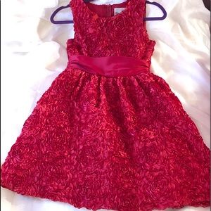 Rare Editions gorgeous red flower dress